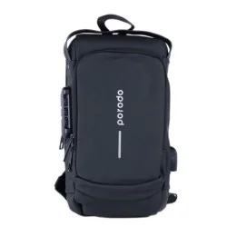 Porodo Lifestyle Water-Proof Oxford Fanny Pack With USB-A Port - Black
